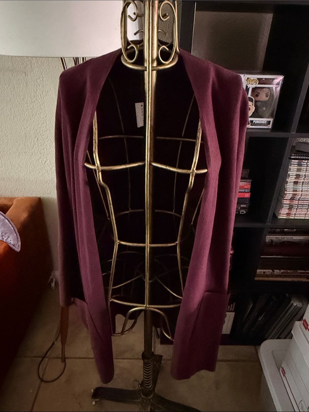 Ann Taylor Plum Purple Open Front Longline Blazer Cardigan XL